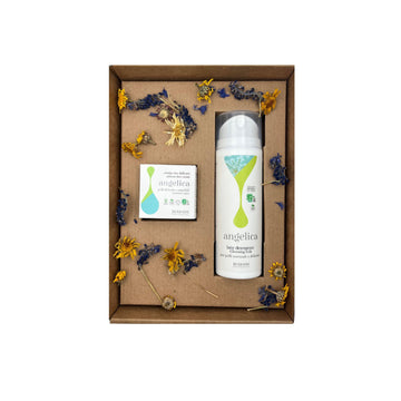 Cofanetto regalo bio Angelica latte detergente e crema viso pelli delicate e sensibili