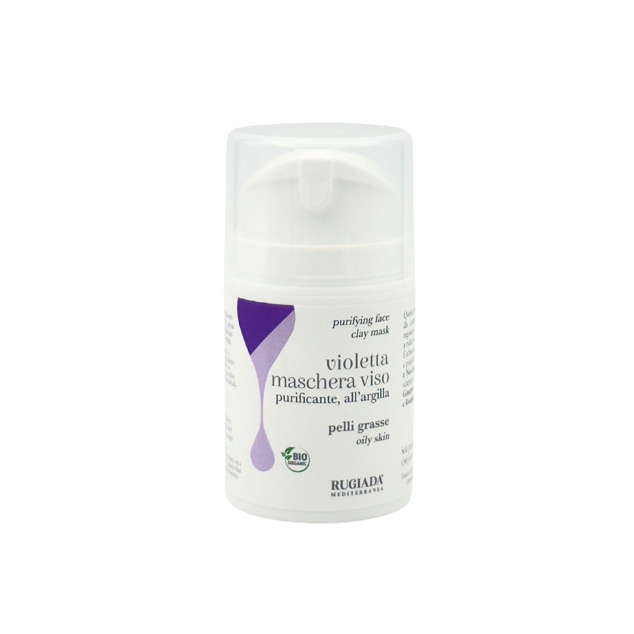 Maschera viso Violetta 50 ml: purifica e riequilibra la pelle