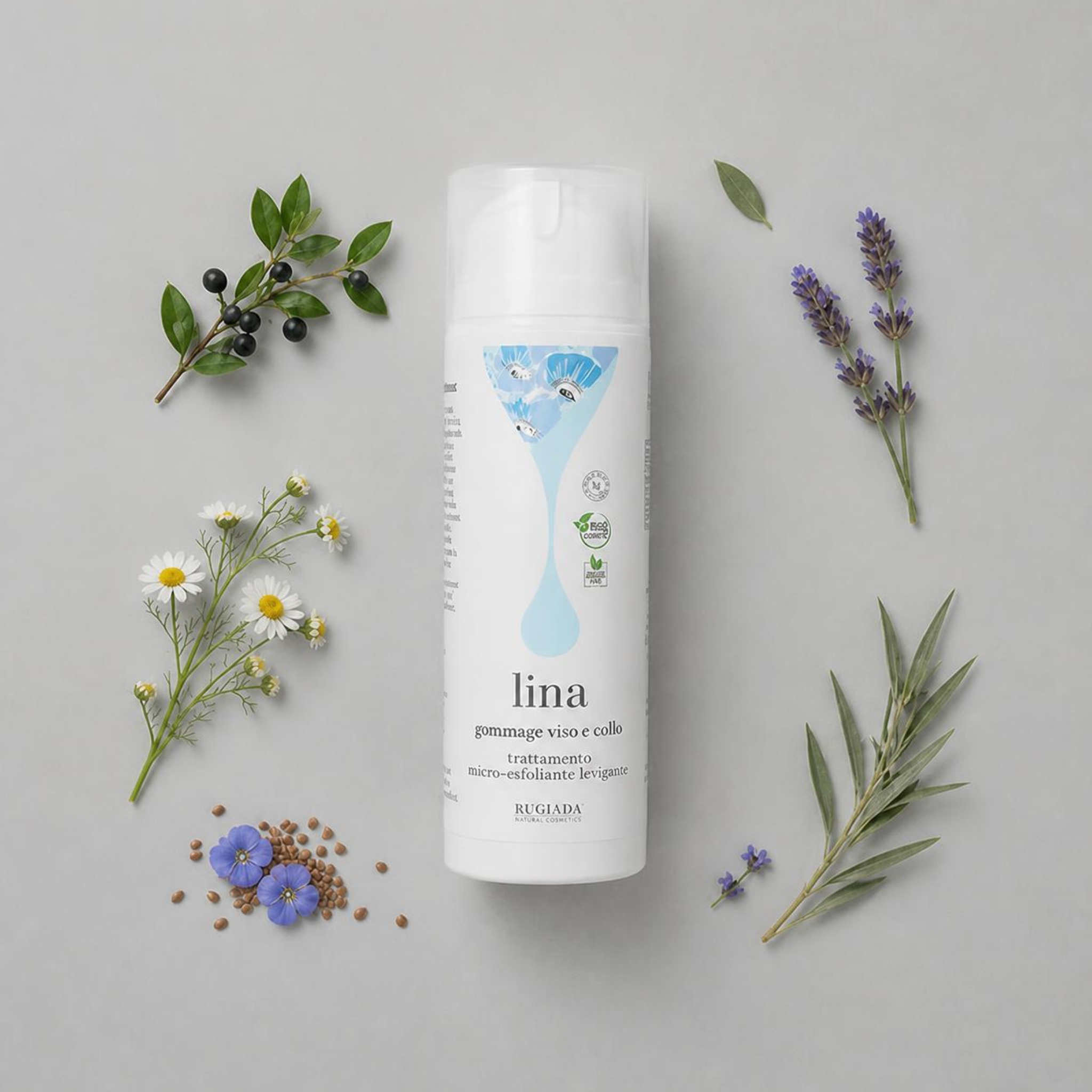 Lina gommage viso e collo - micro esfoliante botanico 150 ml