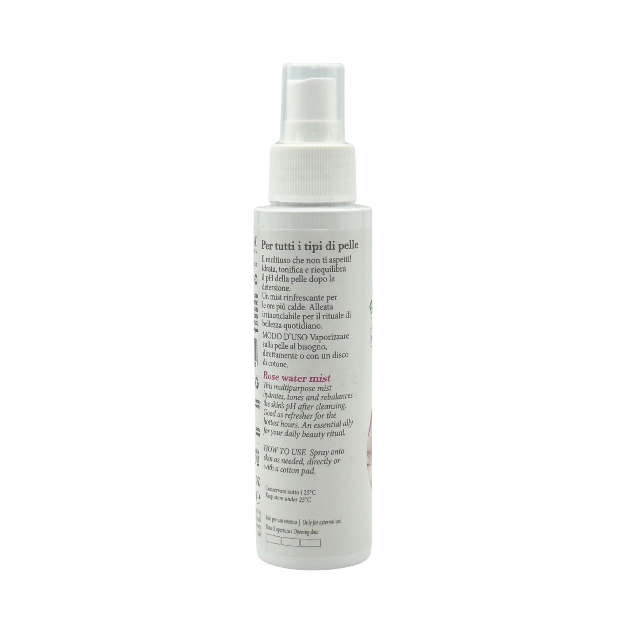 Pura acqua di Rosa damascena 100 ml – Tonico viso idratante biologico