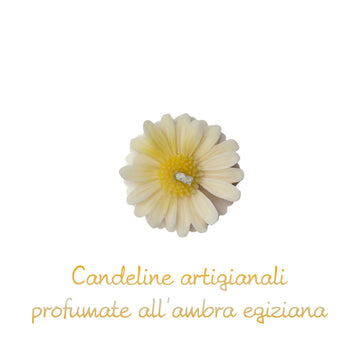Candela artigianale profumata all'ambra egiziana