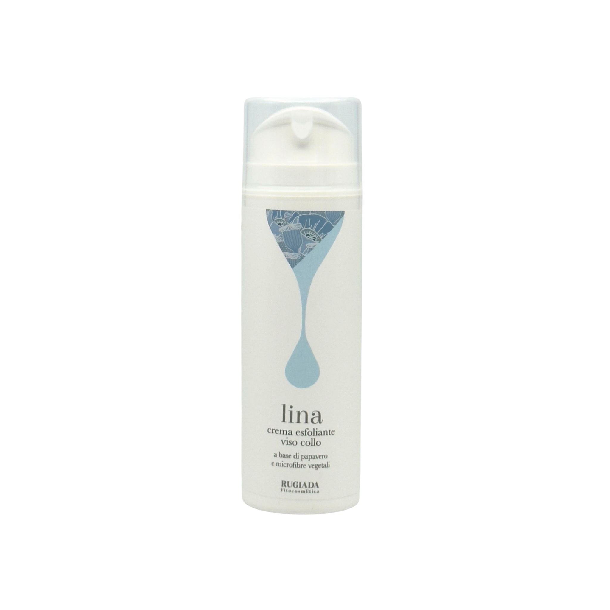 Lina esfoliante delicato per viso e collo con ingredienti naturali