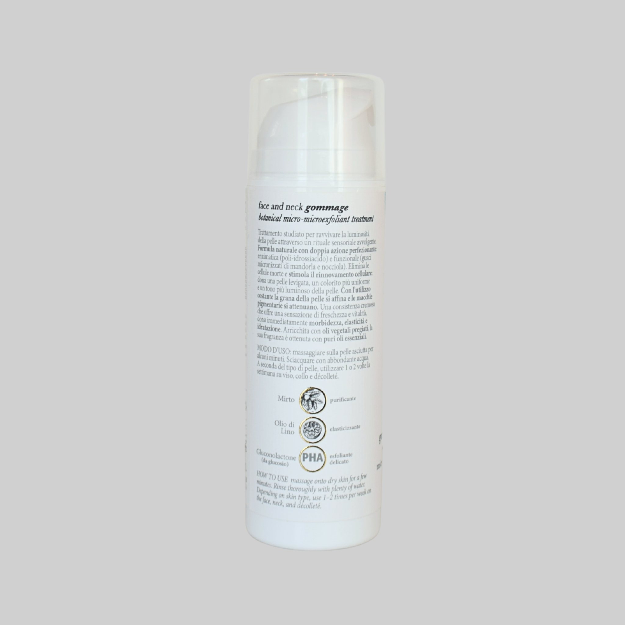 Lina gommage viso e collo - micro esfoliante botanico 150 ml