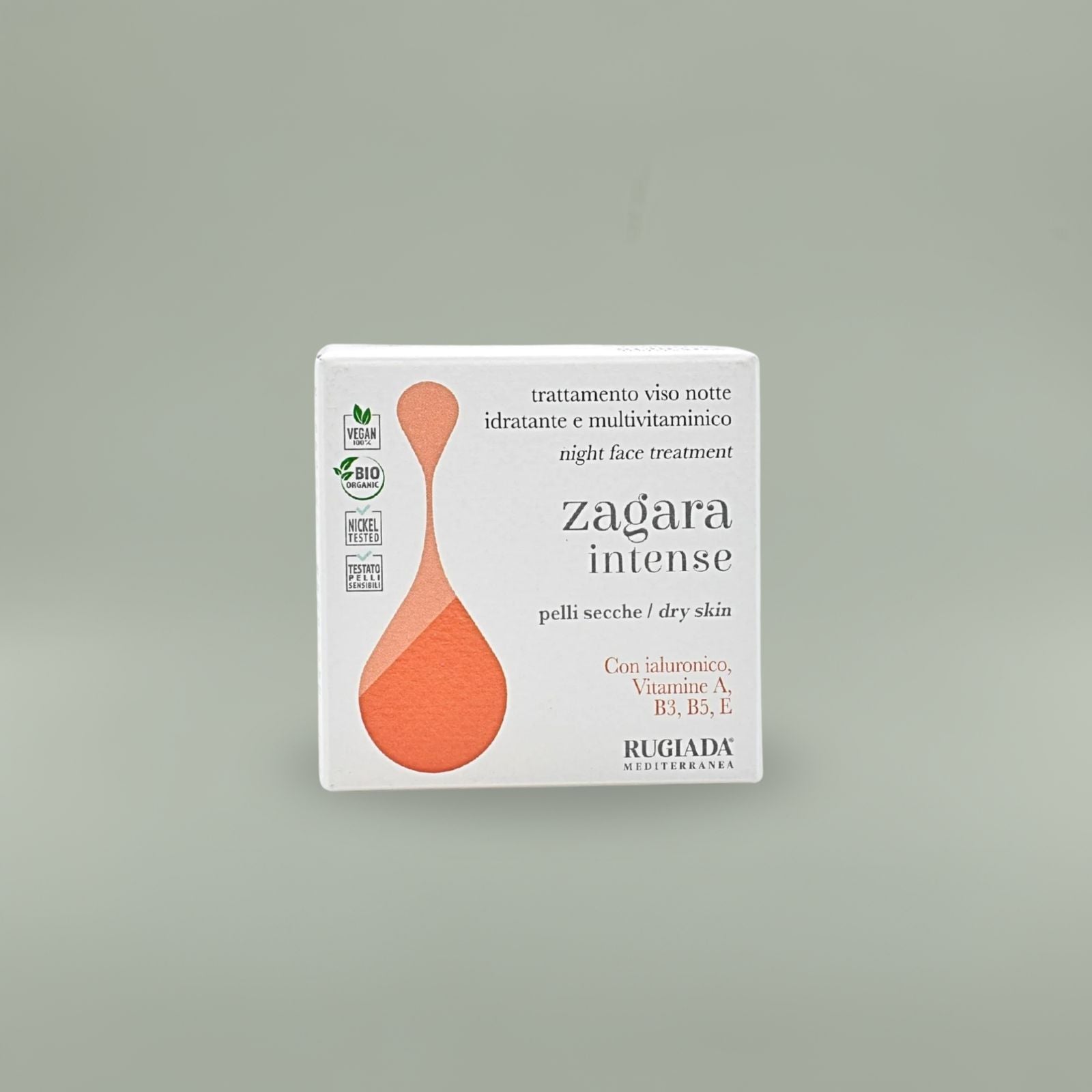 Zagara trattamento viso notte intense: con acido ialuronico, vitamina A e niacinamide