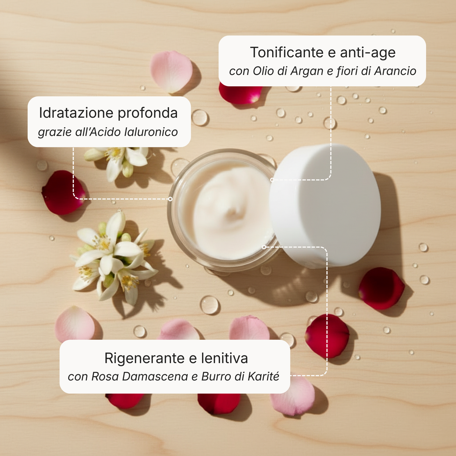 Zagara trattamento viso notte intense: con acido ialuronico, vitamina A e niacinamide