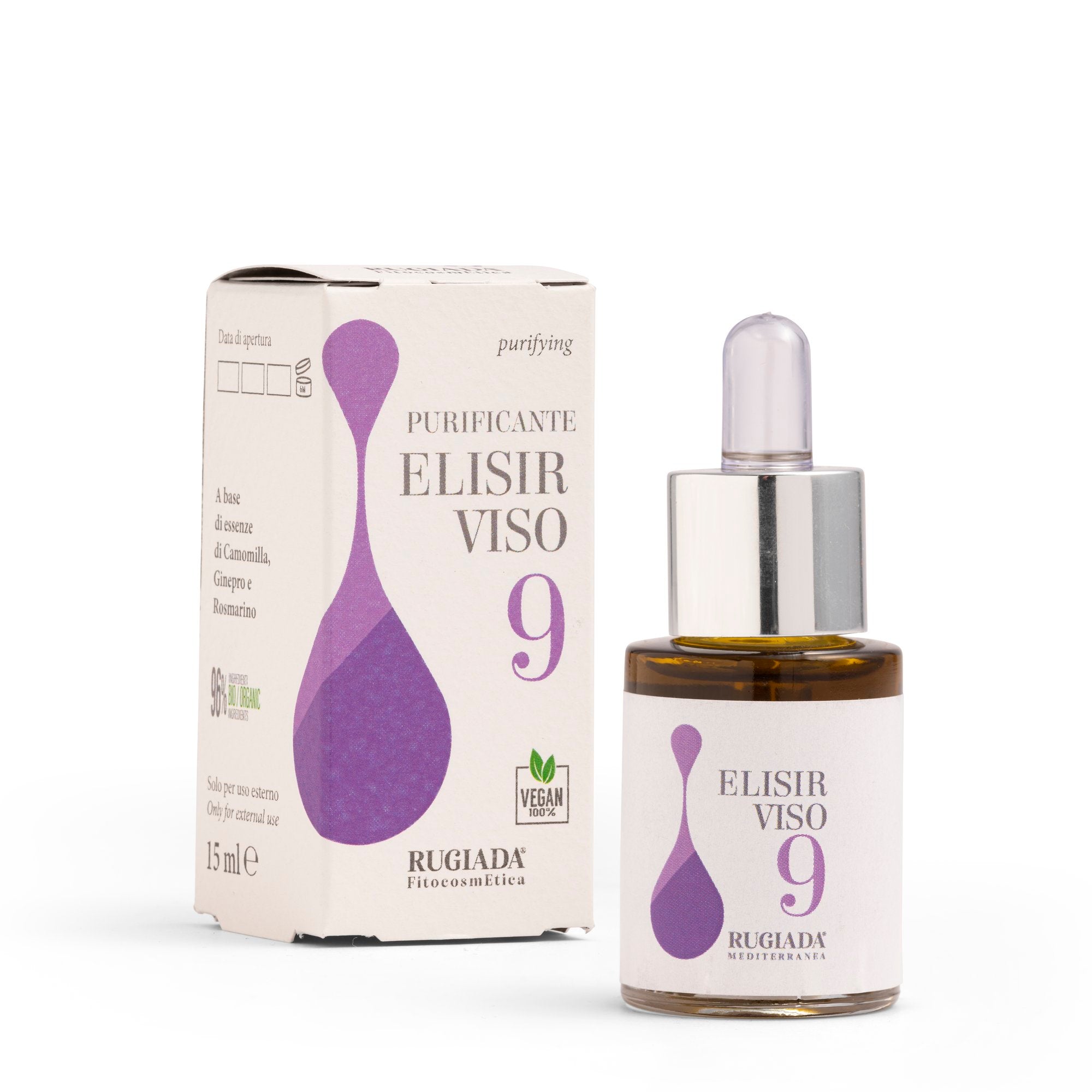 Elisir viso N. 9 purificante 15 ml - Per pelle a tendenza acneica