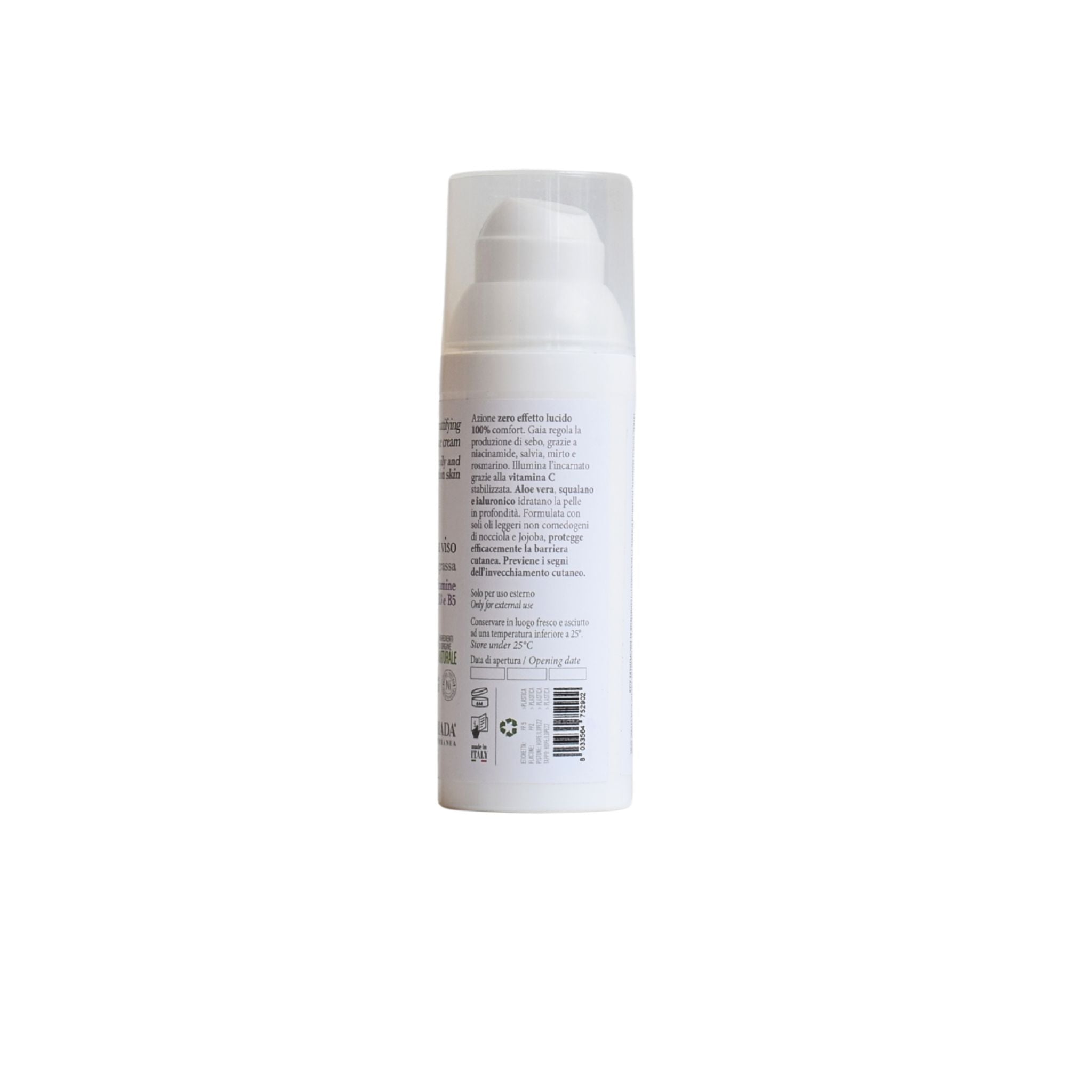 Gaia crema viso fluida opacizzante per pelle grassa e mista - 50 ml