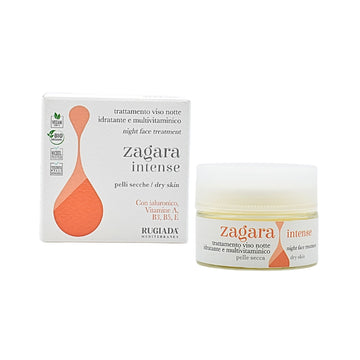 Zagara trattamento viso notte intense: con acido ialuronico, vitamina A e niacinamide